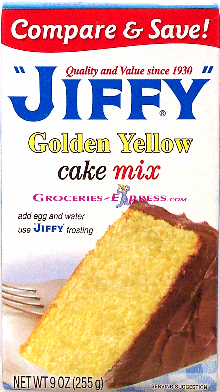 Jiffy  golden yellow cake mix, add egg and water Full-Size Picture